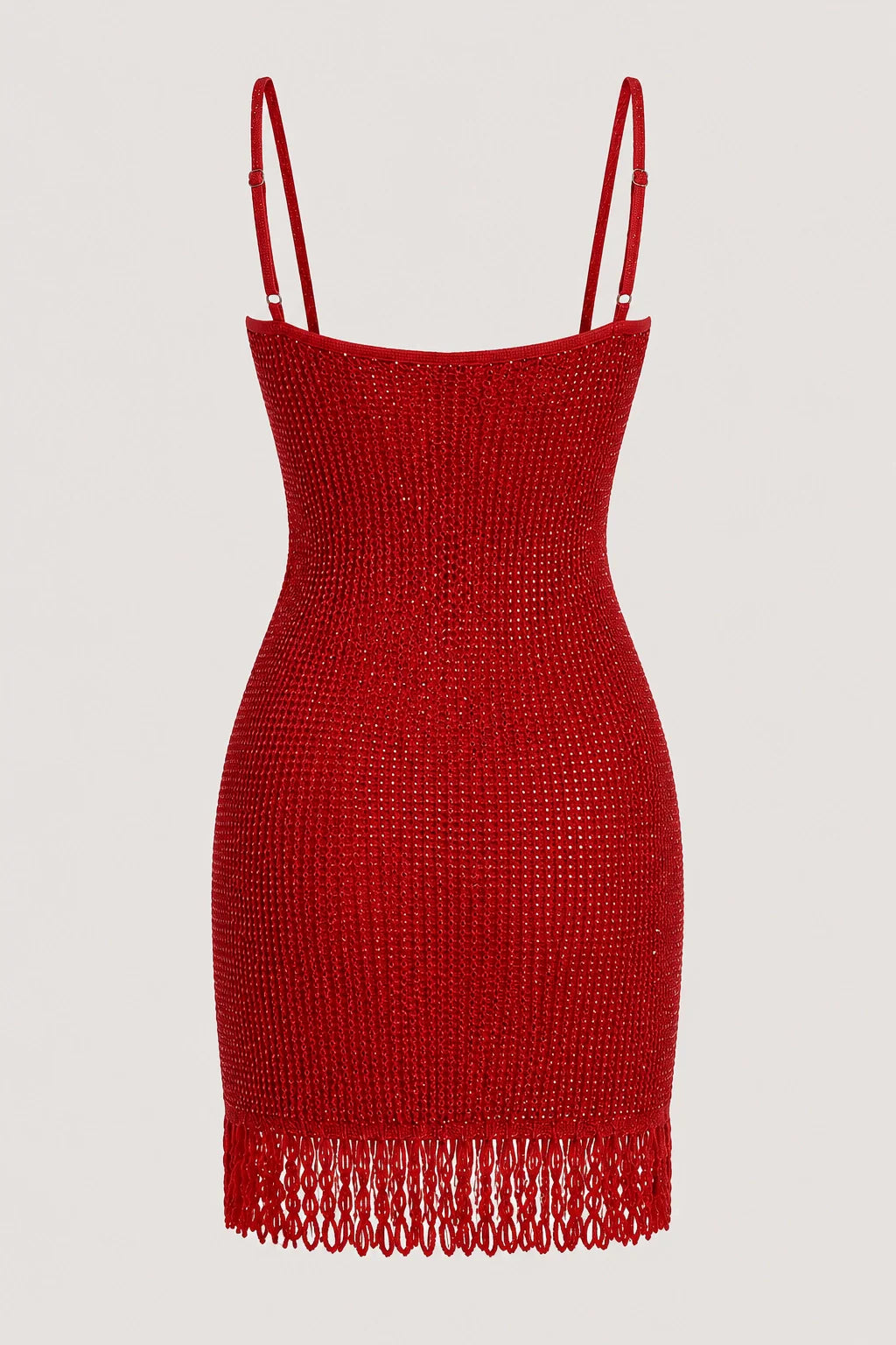 Ember Dress – Red Crochet Bodycon Mini Dress