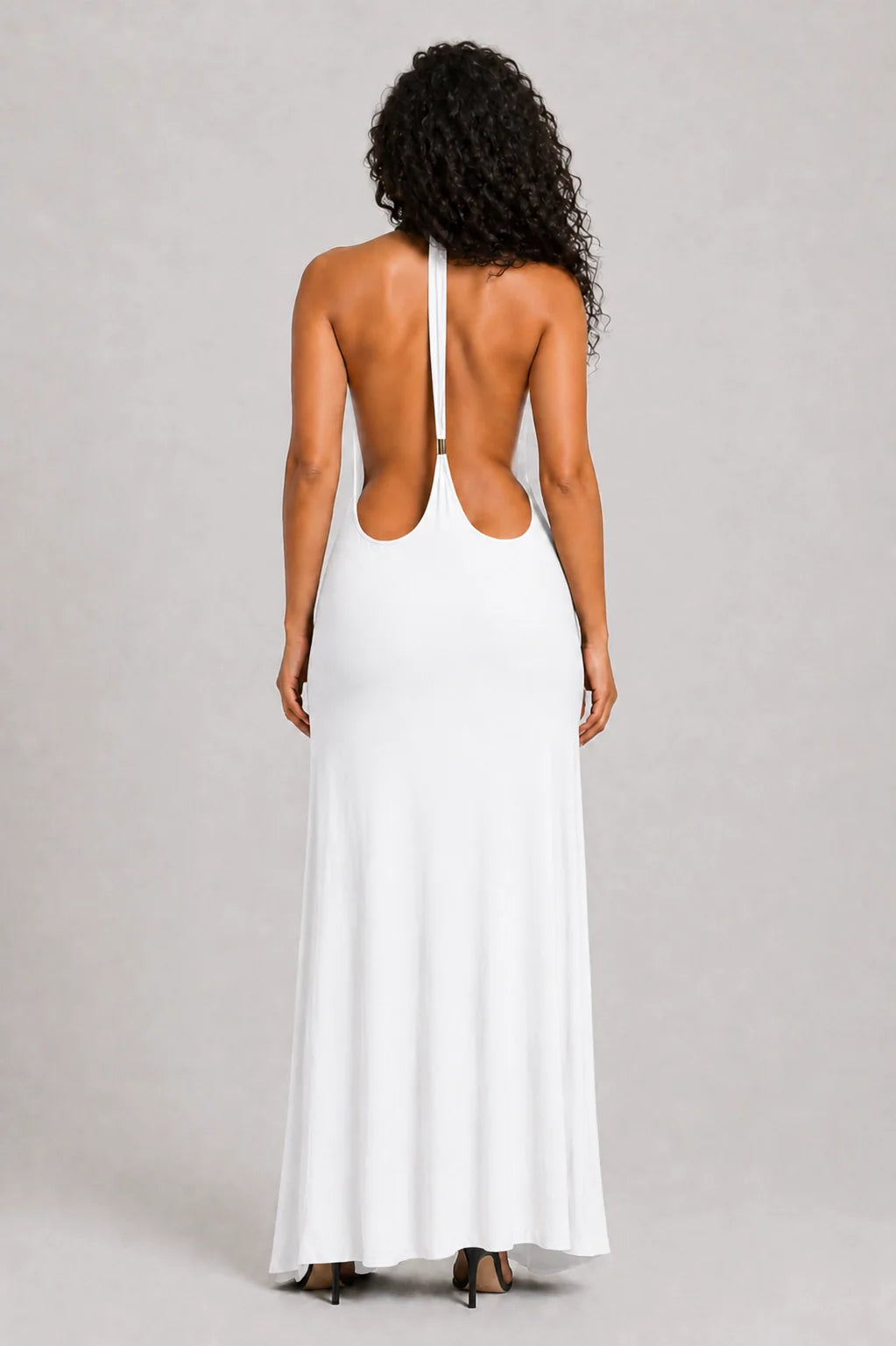Paloma Dress – Robe Maxi Halter Col V Profond