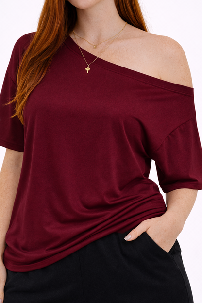 Riviera Top – Off Shoulder Fluid Feminine Top