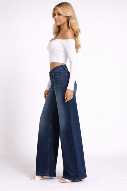 Downtown Jeans – Wide Leg Denim Black & Blue