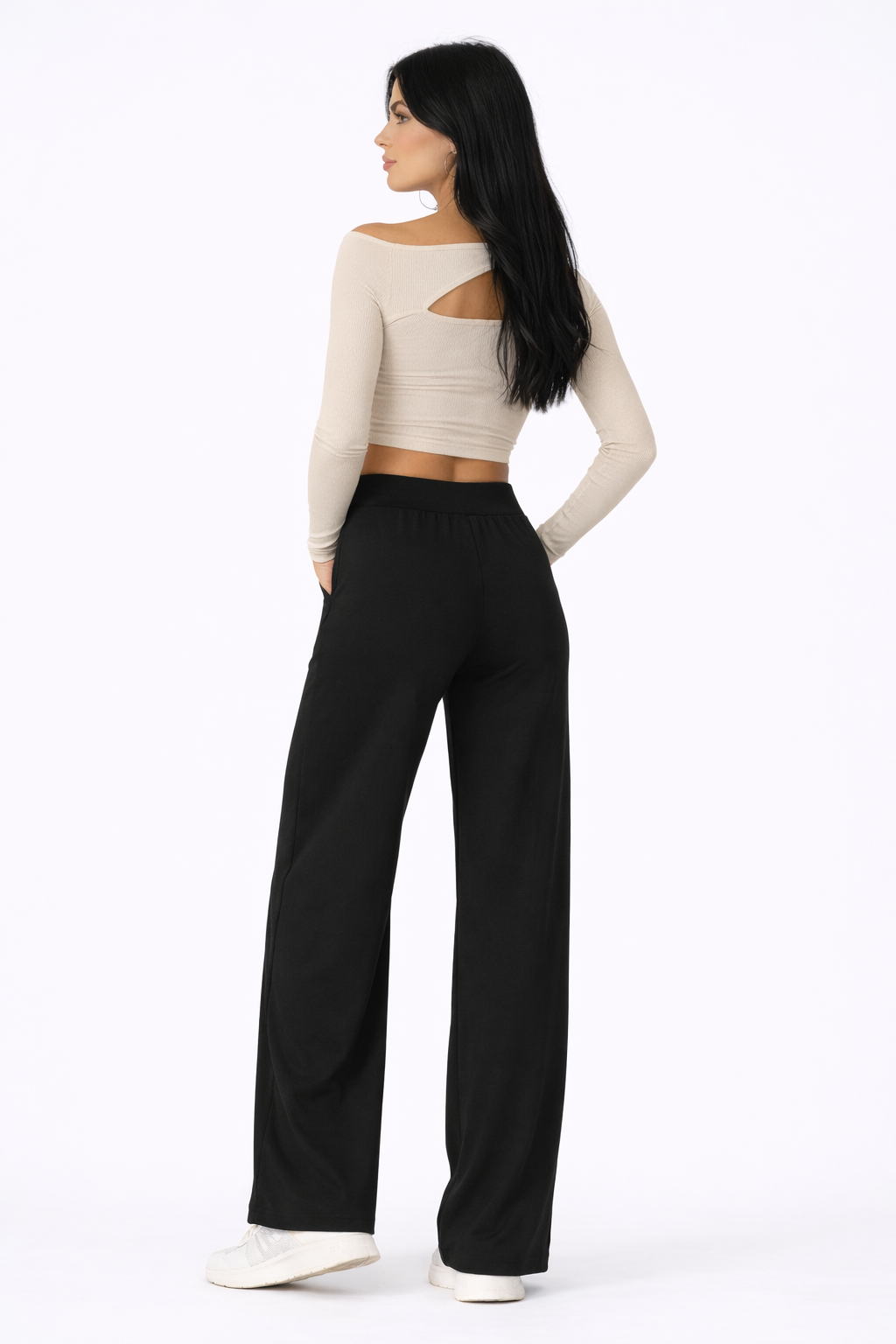 EaseFlow Pants – Flared Fluid Casual Trousers Women
