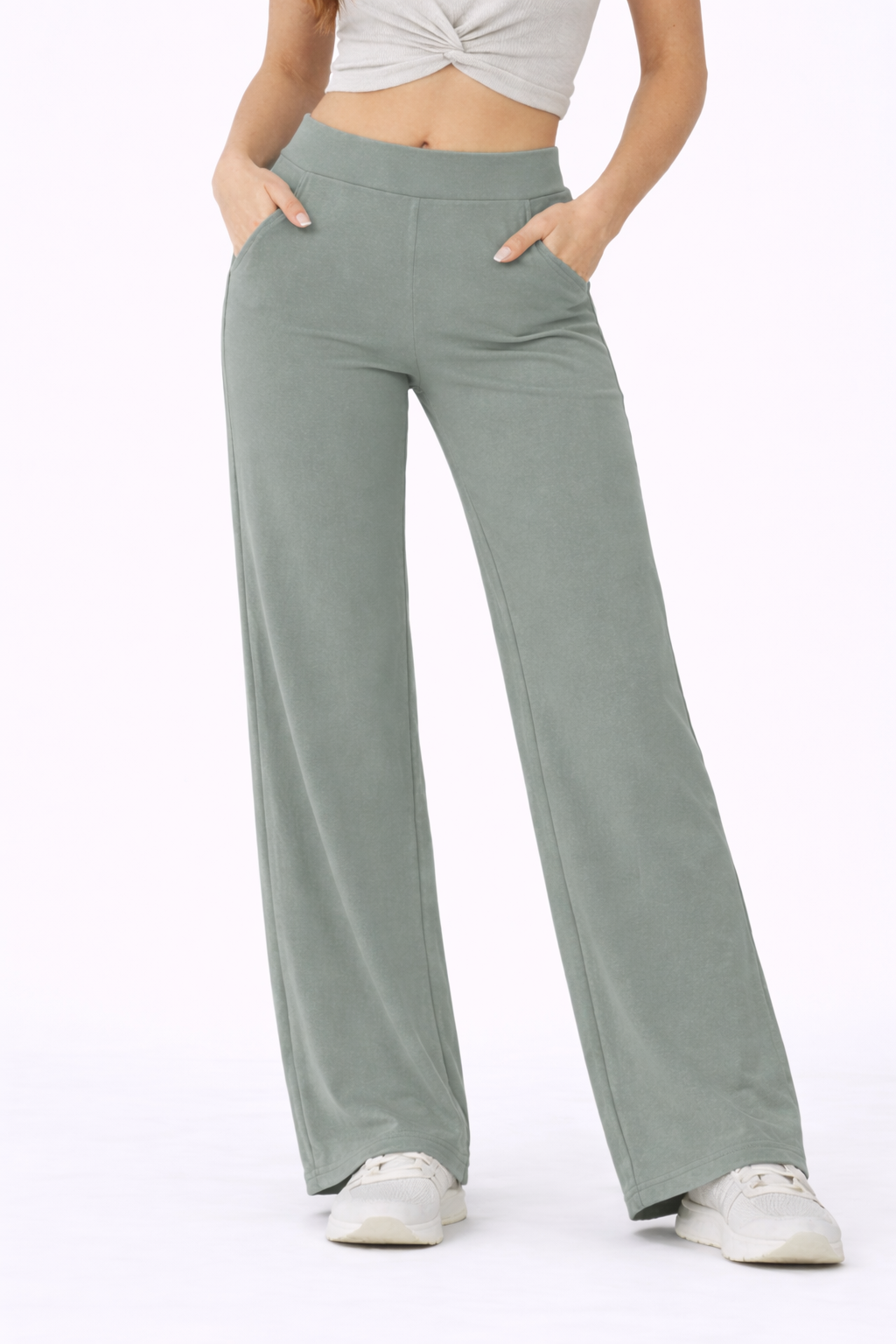 EaseFlow Pants – Flared Fluid Casual Trousers Women