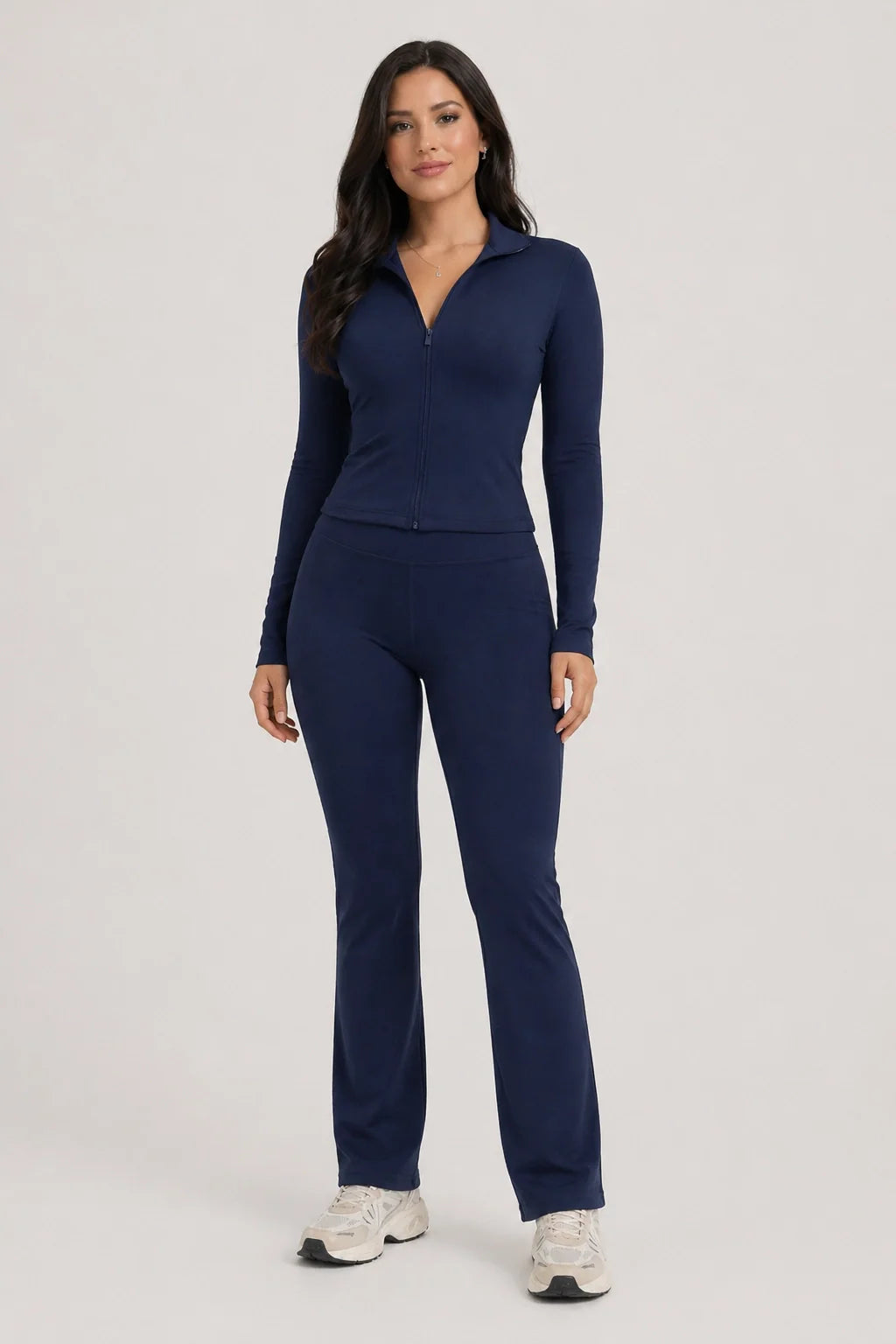FlowFit Set – Zip Top & Flared Legging Sport Set