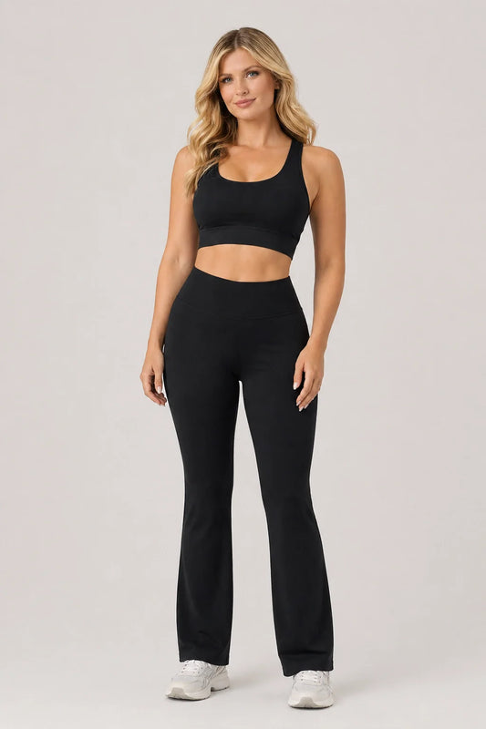 SculptFlare Pants – Pantalon Sport Taille Haute Évasé Sculptant