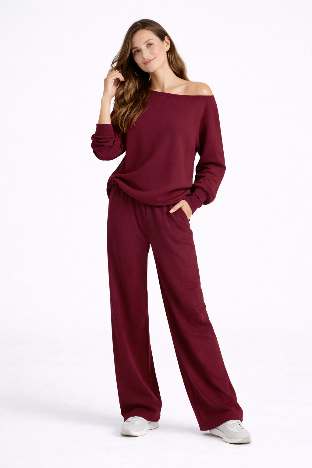 Serene Lounge Set – One Shoulder Relaxed Two Piece Set