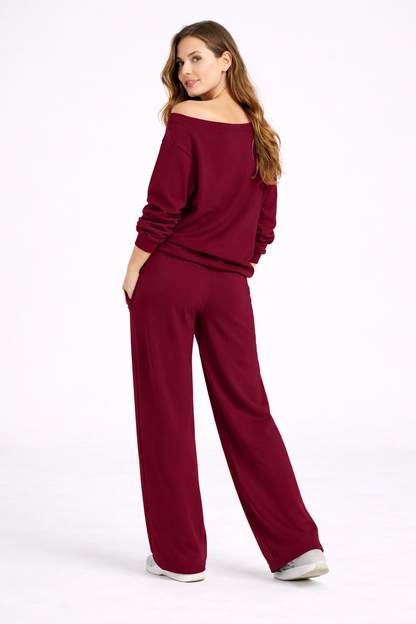 Serene Lounge Set – One Shoulder Relaxed Two Piece Set