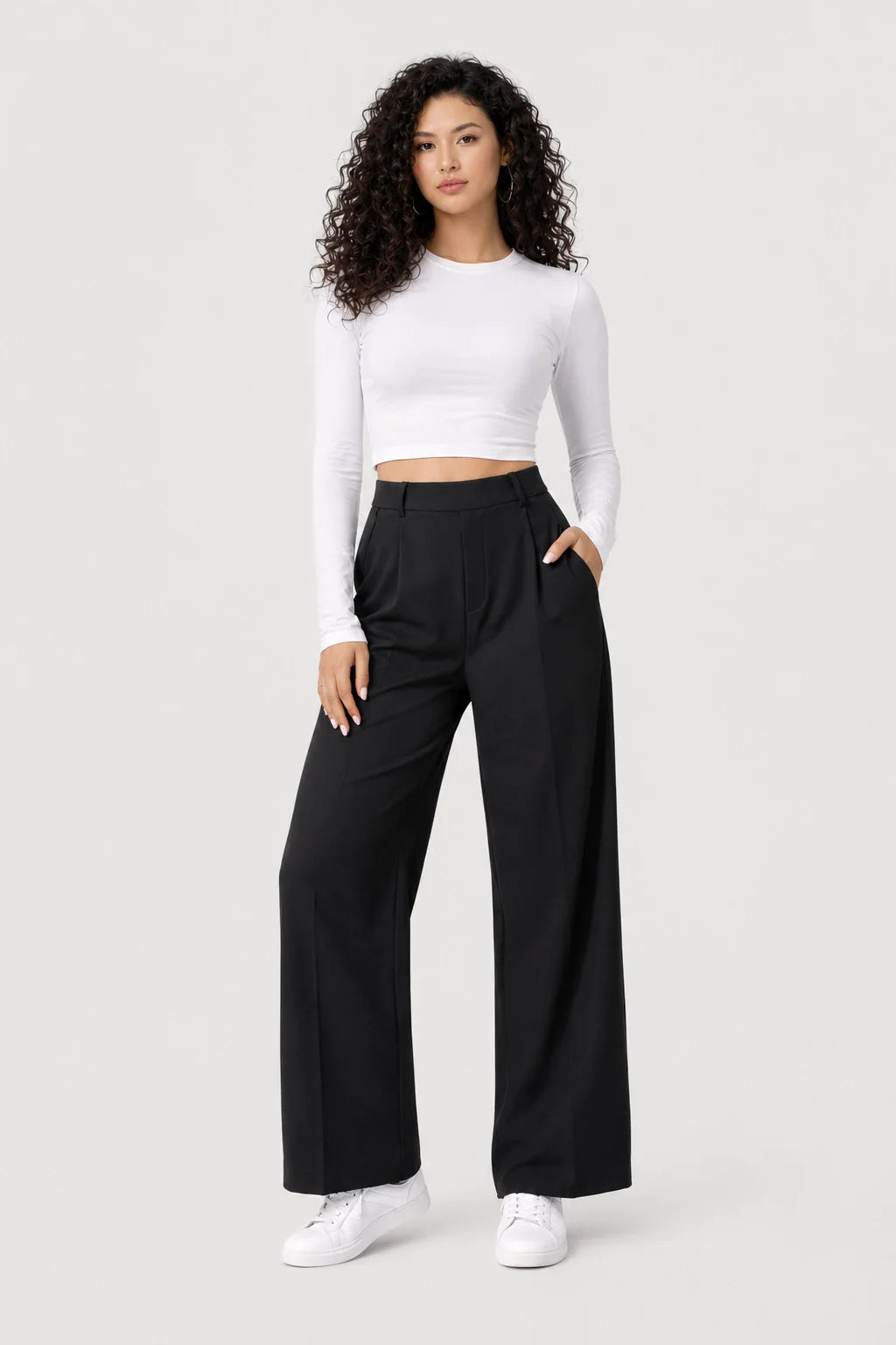 Studio Pants – Elegant Fluid Flared Trousers High Waist