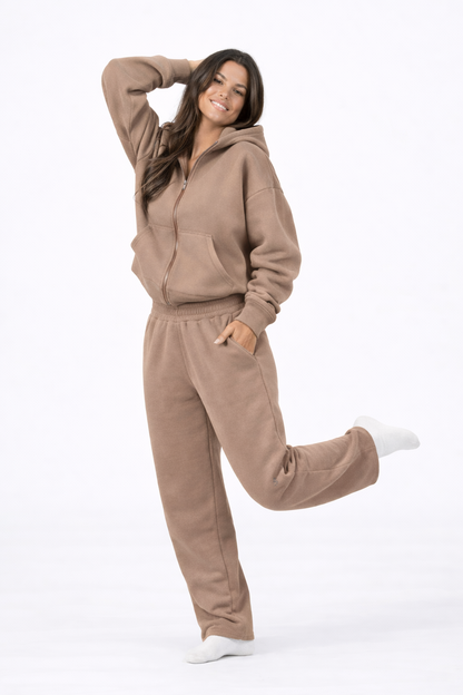 CozyMove Set – Zip Hoodie & Matching Pants Two Piece