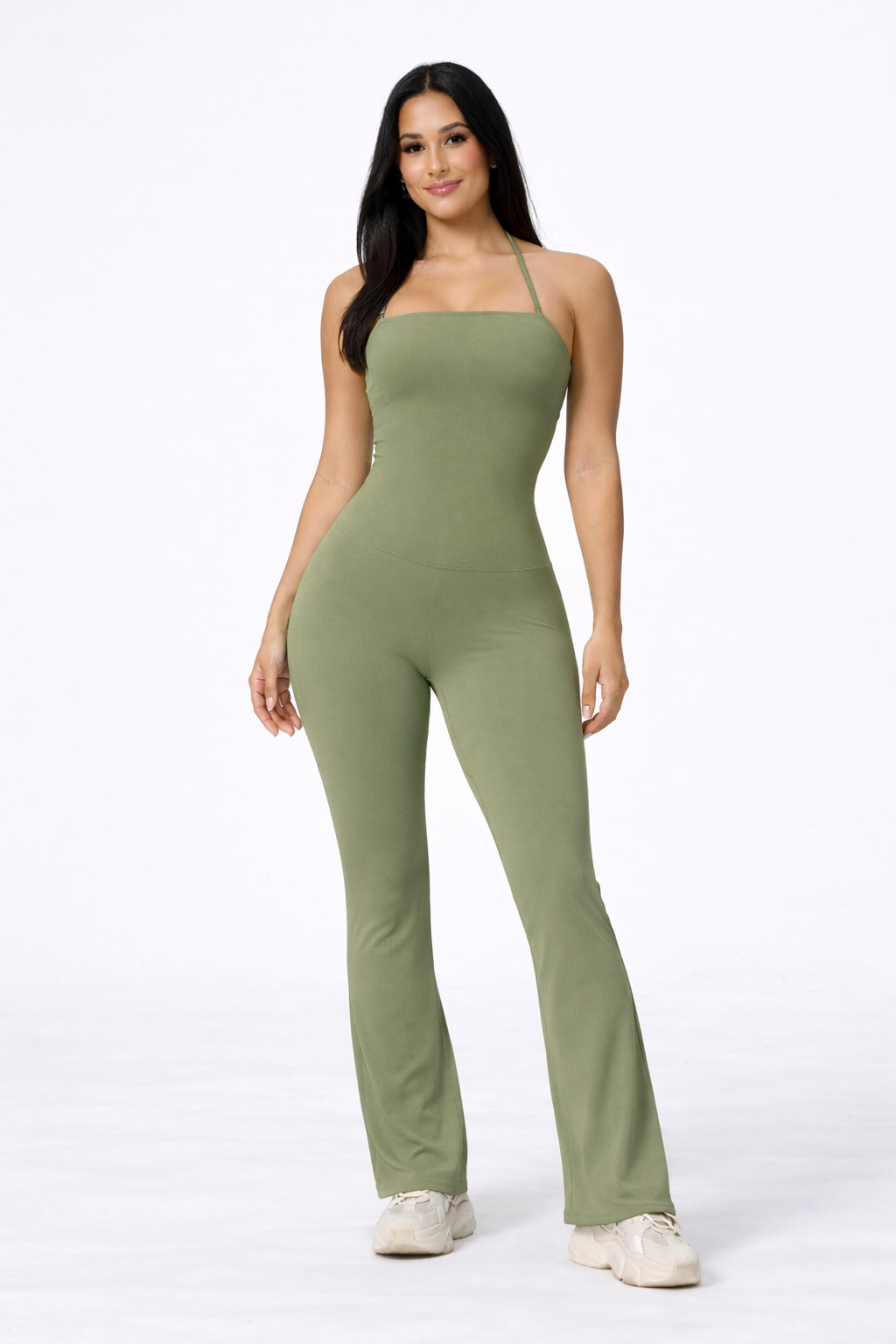 ActiveShape Jumpsuit – Combinaison Sport Sculptante Jambe Évasée