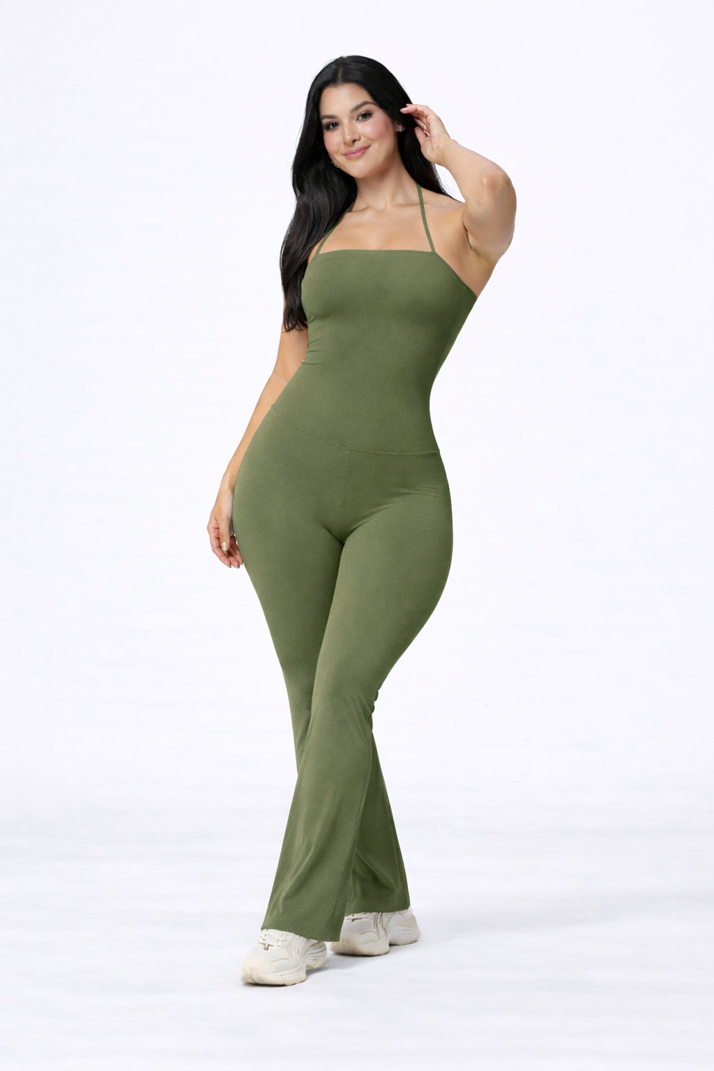 ActiveShape Jumpsuit – Combinaison Sport Sculptante Jambe Évasée