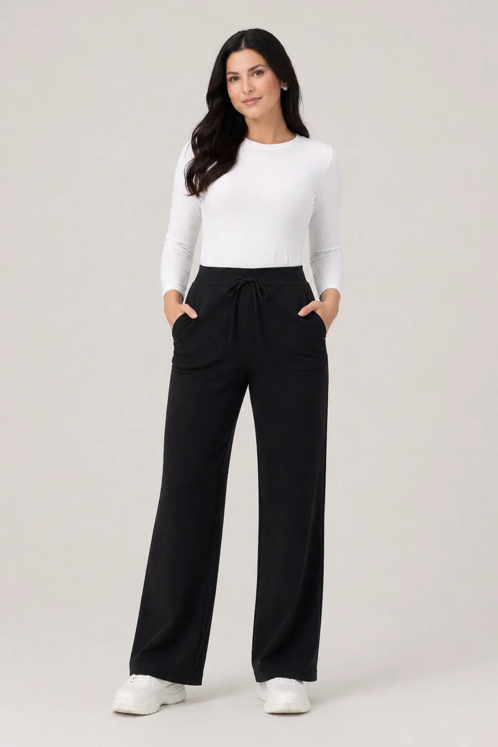 Wide Comfort Pants – Loose Drawstring Wide Leg Trousers
