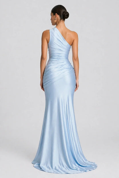Azure Dress – One Shoulder Mermaid Maxi Dress