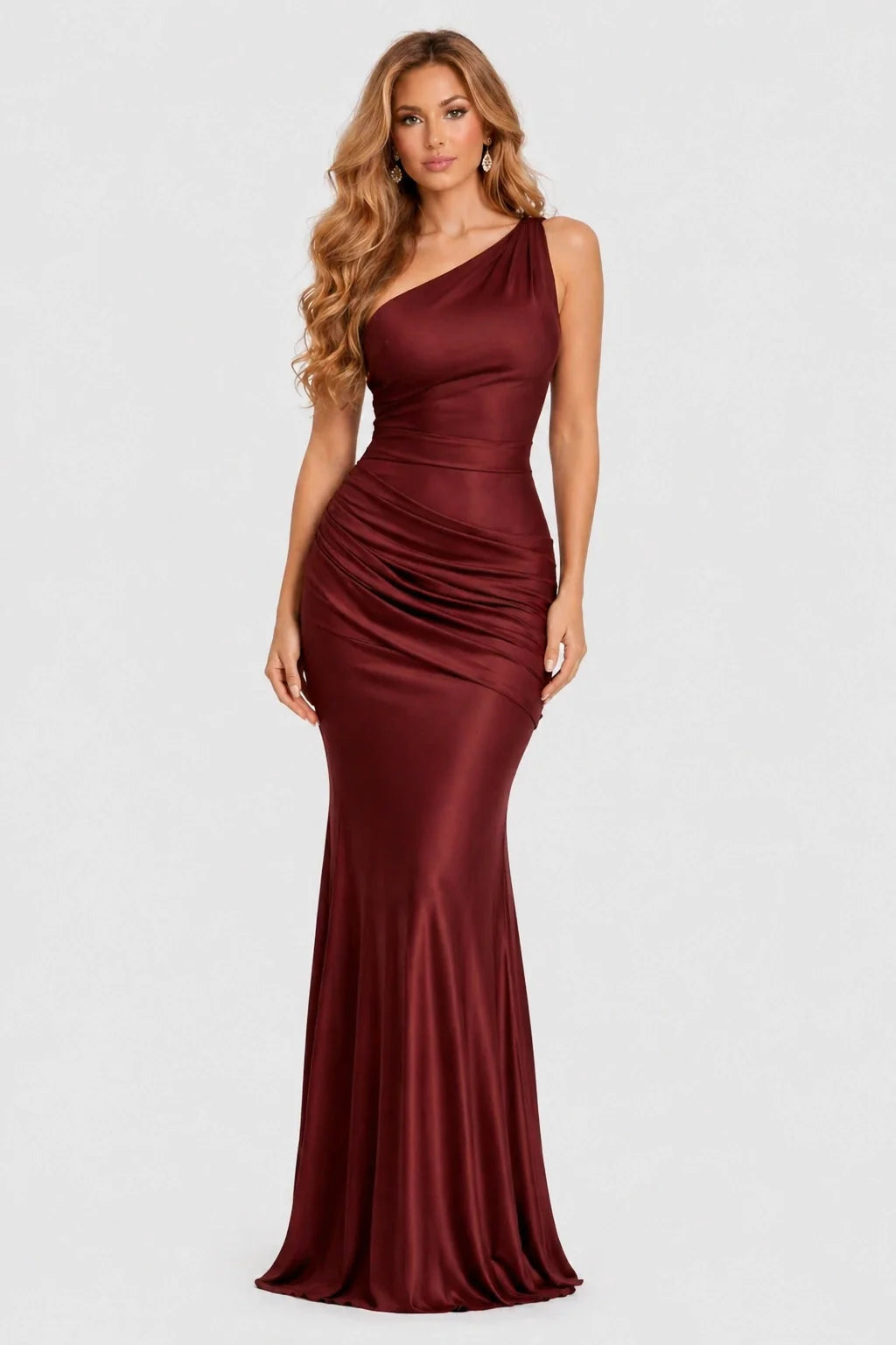 Azure Dress – One Shoulder Mermaid Maxi Dress