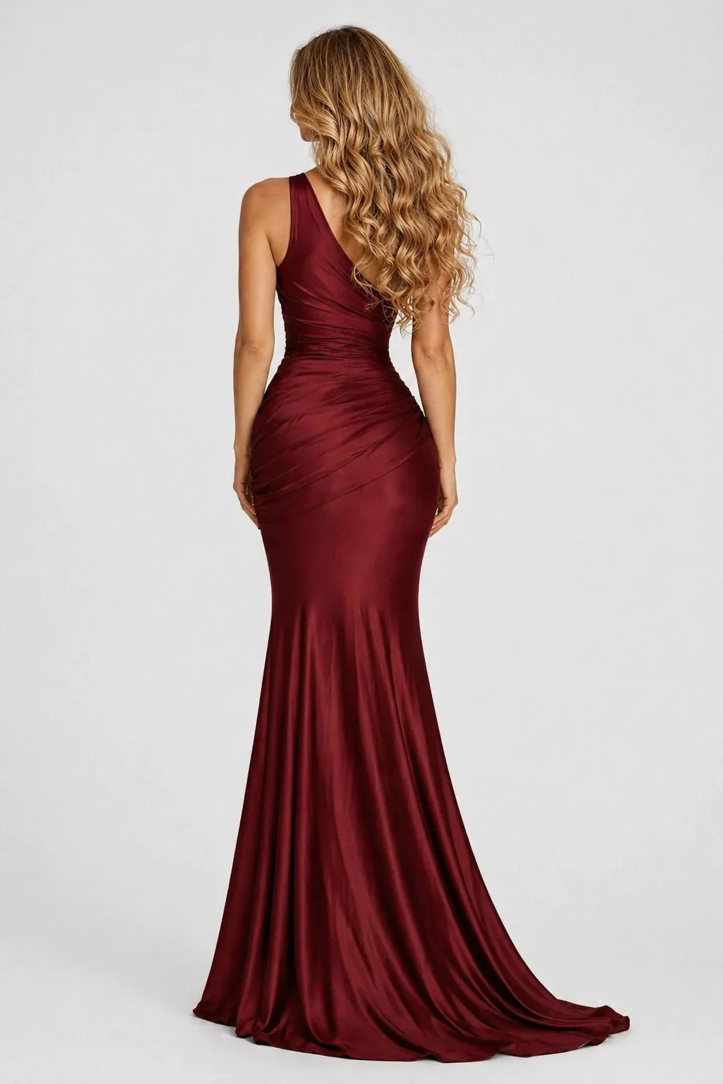 Azure Dress – One Shoulder Mermaid Maxi Dress