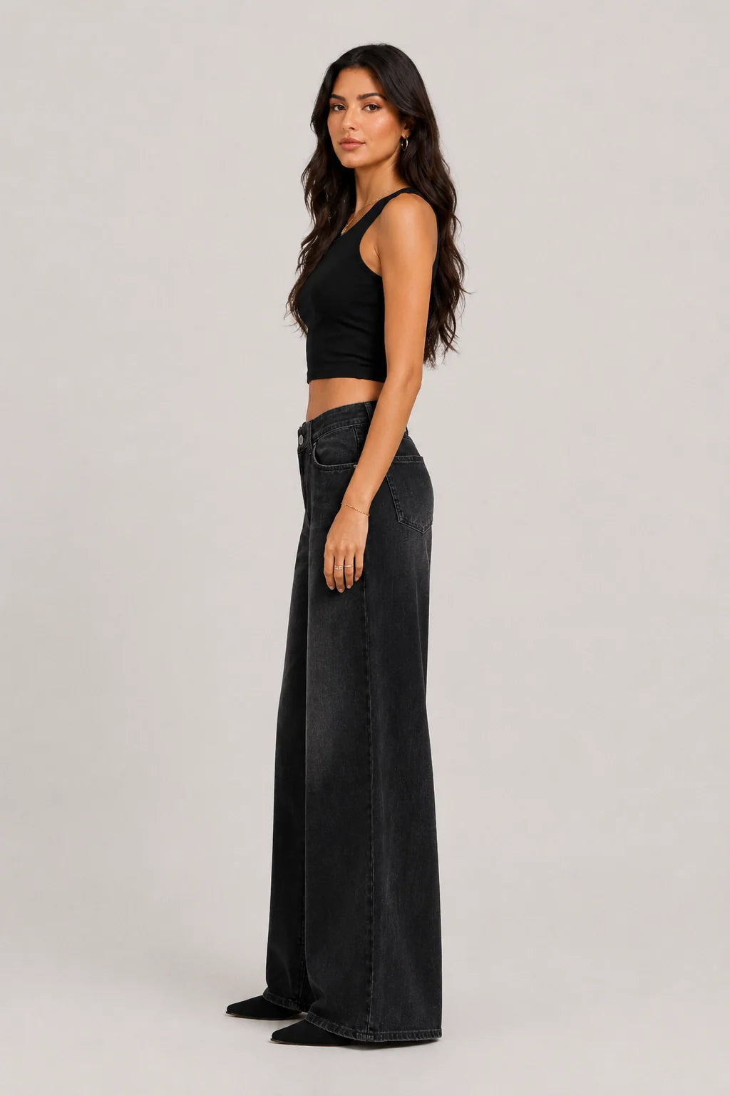 Downtown Jeans – Wide Leg Denim Black & Blue