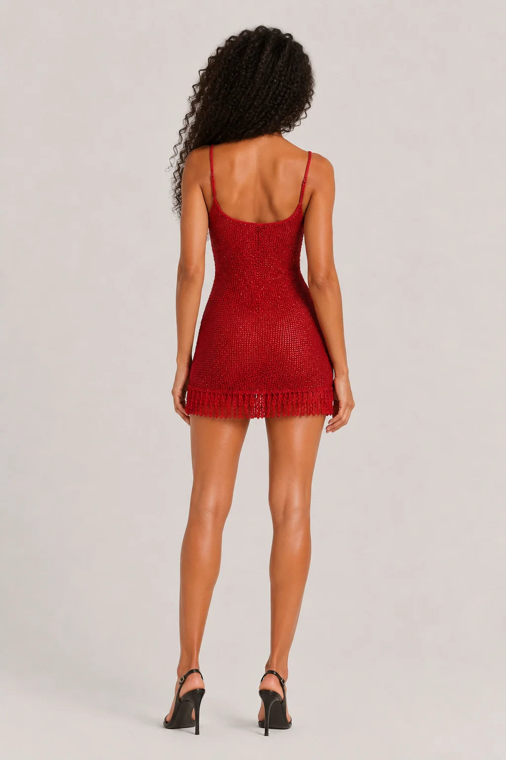 Ember Dress – Red Crochet Bodycon Mini Dress