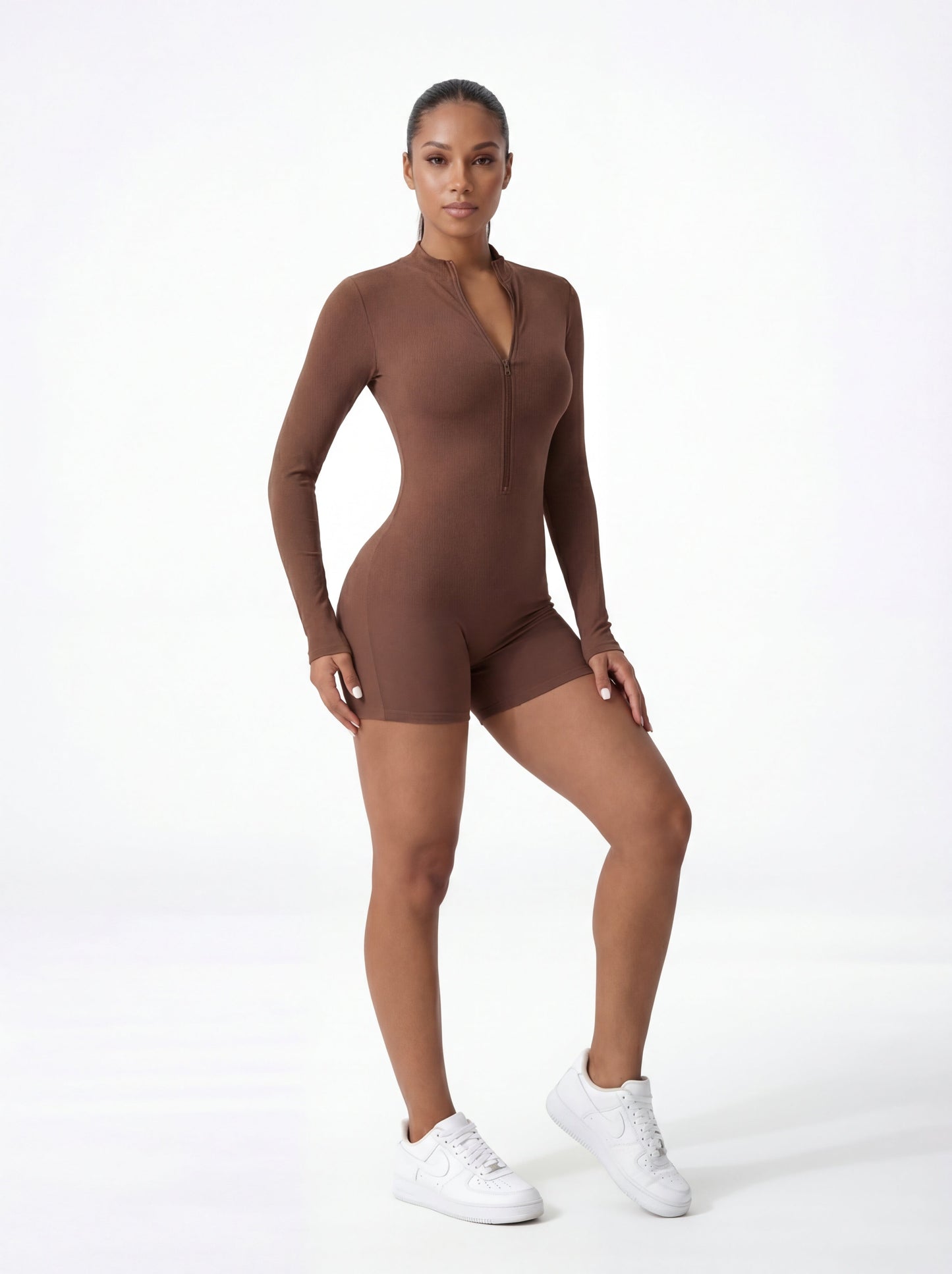 ShapeFlow Bodysuit – Body Sport Gainant Zip Manches Longues