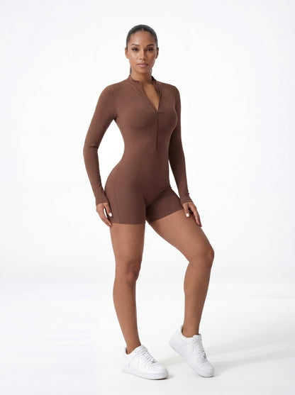 ShapeFlow Bodysuit – Body Sport Gainant Zip Manches Longues