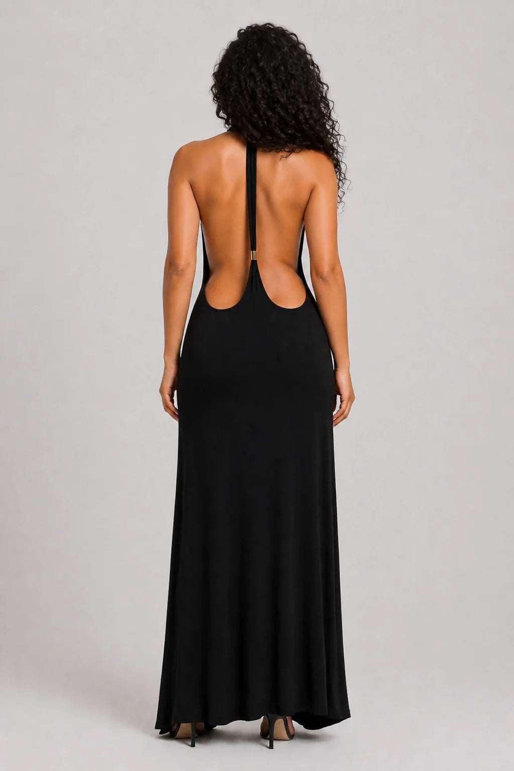Paloma Dress – Robe Maxi Halter Col V Profond