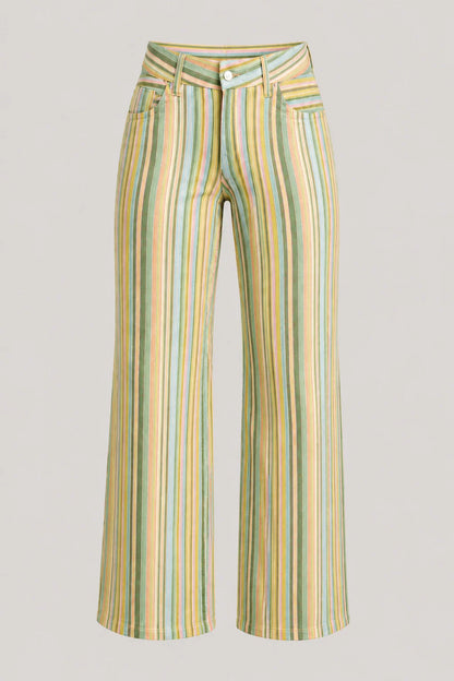 Riviera Jeans – Multicolour Striped Wide Leg Jeans
