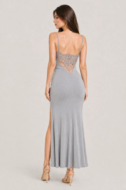 Selene Dress – Spaghetti Strap Maxi Dress High Slit