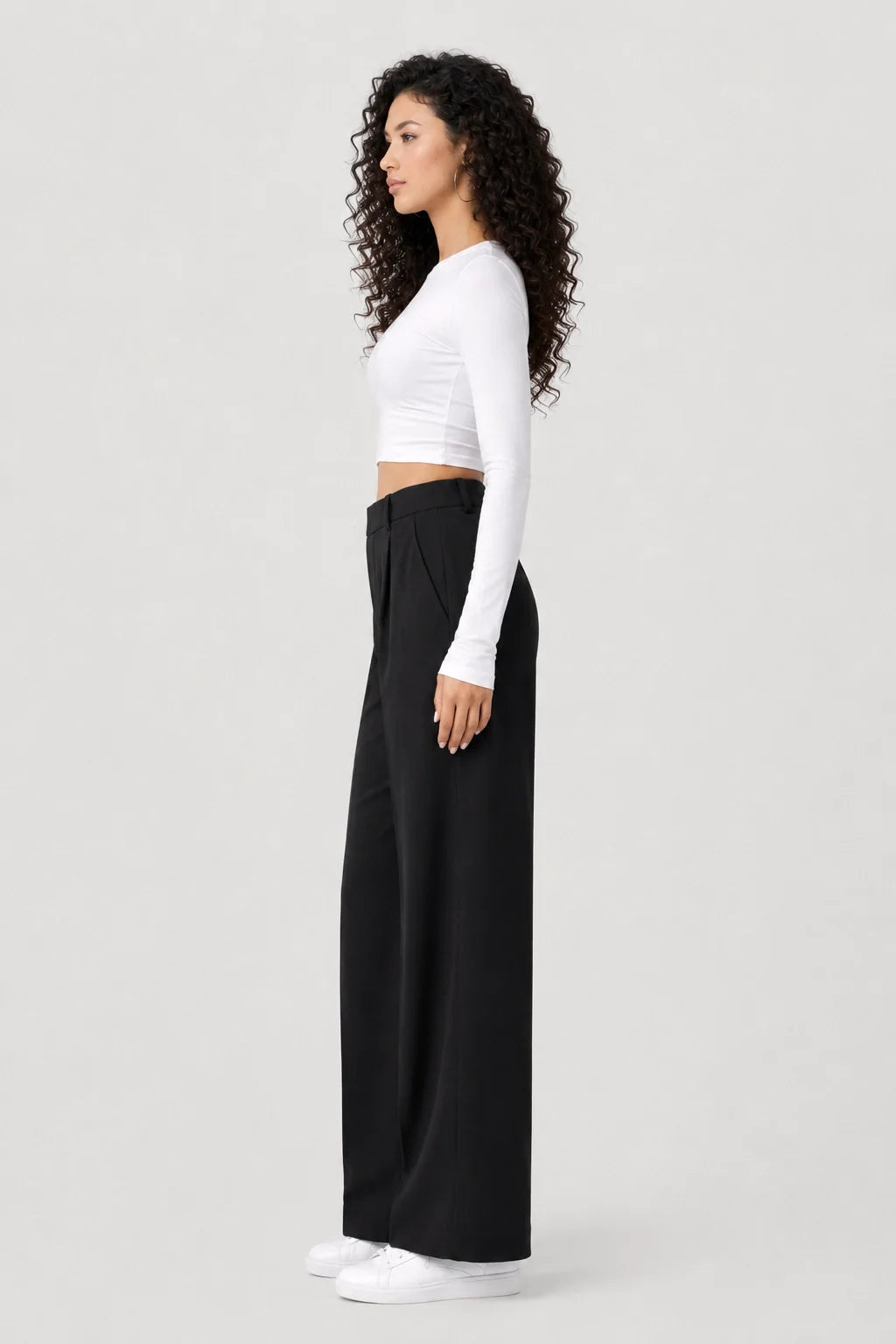 Studio Pants – Elegant Fluid Flared Trousers High Waist