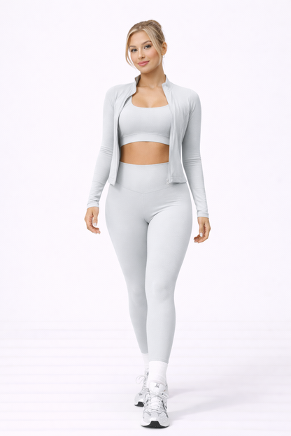 SculptCore Set – 3 Piece Sport Bra Top & Legging Set