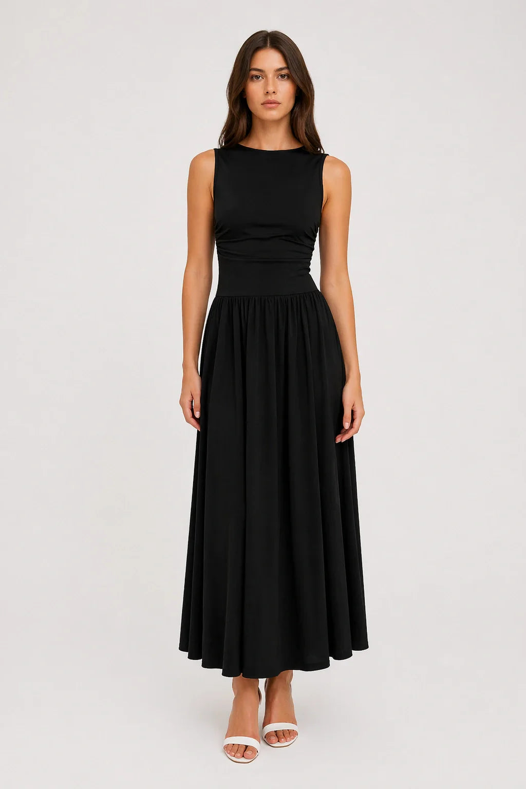 Velouria Dress – Elegant Sleeveless Fitted Maxi Dress